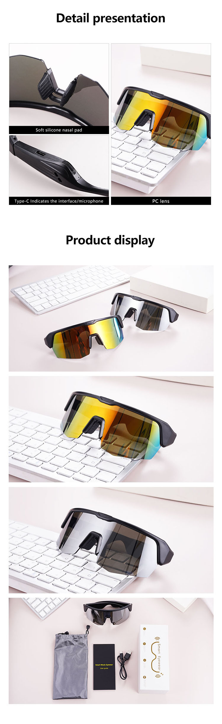 smart eyeglasses, YJ006 smart glass, electronic glass, YJ006 glasses,  luxury glasses, sport glasses, YJ006 glasses earphones, wireless music sunglasses